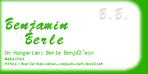 benjamin berle business card